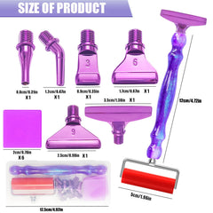 Diamond Art Pens Tools Diamond Painting Accessories Kits with Screw Metal Tip Roller Diamond Painting Pen Drill Bead Dot Pens for Art Craft Nail (Purple Pen Color 6)