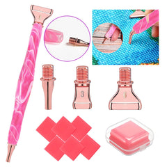 Diamond Art Pens Tools Diamond Painting Accessories Kits with Screw Metal Tip Roller Diamond Painting Pen Drill Bead Dot Pens for Art Craft Nail (Purple Pen Color 6)