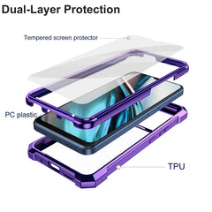 Ailiber for BLU View 5 Case, BLU View5 B160V Clear Phone Case, Transparent [Anti Yellowing], with [Screen Protector], Dual Layer Shockproof Bumper, Silicone Cell Phone Case-Gold