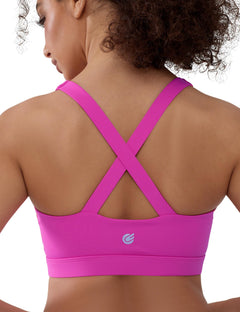 High-Support Pickleball Sports Bra — Molded Cup Crisscross Back