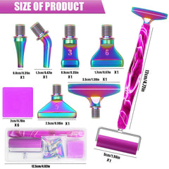 Diamond Art Pens Tools Diamond Painting Accessories Kits with Screw Metal Tip Roller Diamond Painting Pen Drill Bead Dot Pens for Art Craft Nail (Purple Pen Color 6)