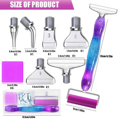 Diamond Art Pens Tools Diamond Painting Accessories Kits with Screw Metal Tip Roller Diamond Painting Pen Drill Bead Dot Pens for Art Craft Nail (Purple Pen Color 6)