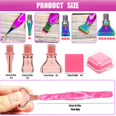 Diamond Art Pens Tools Diamond Painting Accessories Kits with Screw Metal Tip Roller Diamond Painting Pen Drill Bead Dot Pens for Art Craft Nail (Purple Pen Color 6)