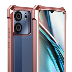 Ailiber for BLU View 5 Case, BLU View5 B160V Clear Phone Case, Transparent [Anti Yellowing], with [Screen Protector], Dual Layer Shockproof Bumper, Silicone Cell Phone Case-Gold