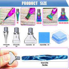Diamond Art Pens Tools Diamond Painting Accessories Kits with Screw Metal Tip Roller Diamond Painting Pen Drill Bead Dot Pens for Art Craft Nail (Purple Pen Color 6)