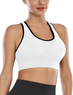 High-Impact Padded Sports Bras — Racerback Workout Set