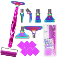 Diamond Art Pens Tools Diamond Painting Accessories Kits with Screw Metal Tip Roller Diamond Painting Pen Drill Bead Dot Pens for Art Craft Nail (Purple Pen Color 6)