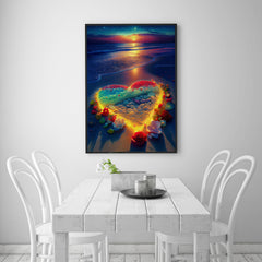 KINPLUB Moonlight Beach Diamond Painting Kits for Adults, 5D Seaside Moon Diamond Art Kits for Beginners, DIY Full Drill Paint with Diamond, Home Wall Decor 12 x 16 Inch