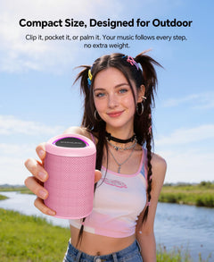 Portable Bluetooth Speaker Beach Essentials: Powerful Crystal Clear Sound/Dynamic Light/IPX5 Waterproof/All Day Playtime/Wireless BT 5.3/TWS Paring, Mom Gifts, Outdoor|Travel|Camping|Pool Accessories
