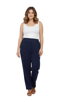 Women's Pull-On Fine Wale Corduroy Pants — Soft Covered Elastic Waist