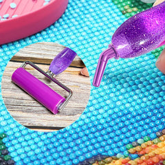 Diamond Art Pens Tools Diamond Painting Accessories Kits with Screw Metal Tip Roller Diamond Painting Pen Drill Bead Dot Pens for Art Craft Nail (Purple Pen Color 6)