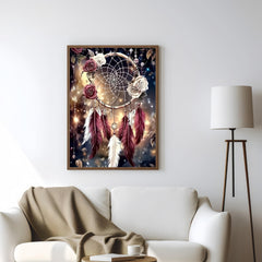 Dream Catcher 5D DIY Diamond Painting Kits for Adults, Diamond Art Kits for Beginners, Full Drill Dot Painting Gem Art Kits for Home Wall Decor11.8 x15.7 Inch