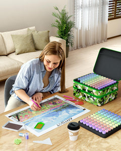 ARTDOT 60 Slots Storage Container for Diamond Art Kits for Adults, Portable Bead Storage Boxes for Diamond Painting Accessories and Tools