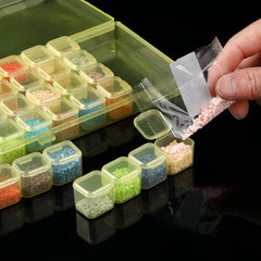 Mr. Pen- Bead Storage Containers, 28 Grids, 2 Pack, Clear White, 160pcs Label Stickers, Transparent, Small Bead Organizer Box, Diamond Art, Diamond Painting Organizer