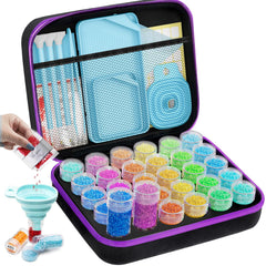 ARTDOT 60 Slots Storage Container for Diamond Art Kits for Adults, Portable Bead Storage Boxes for Diamond Painting Accessories and Tools