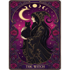 GQYCZZ Gothic Diamond Art Kits for Adults-THE Bitch Tarot Diamond Painting Kits for Adults Beginners, 5D DIY Full Drill Round Rhinestone Gem Art Crafts Paintings for Home Wall Decor 12"x16"