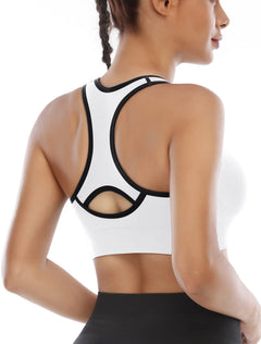 High-Impact Padded Sports Bras — Racerback Workout Set