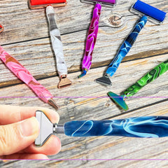 Diamond Art Pens Tools Diamond Painting Accessories Kits with Screw Metal Tip Roller Diamond Painting Pen Drill Bead Dot Pens for Art Craft Nail (Purple Pen Color 6)