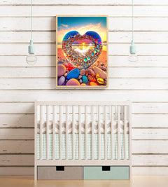 KINPLUB Moonlight Beach Diamond Painting Kits for Adults, 5D Seaside Moon Diamond Art Kits for Beginners, DIY Full Drill Paint with Diamond, Home Wall Decor 12 x 16 Inch