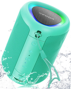 Portable Bluetooth Speaker Beach Essentials: Powerful Crystal Clear Sound/Dynamic Light/IPX5 Waterproof/All Day Playtime/Wireless BT 5.3/TWS Paring, Mom Gifts, Outdoor|Travel|Camping|Pool Accessories