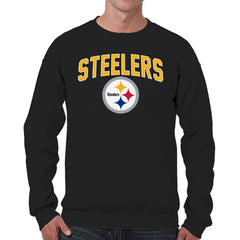 Team Fan Apparel NFL Home Team Crew - Adult Pro Football Fleece Pullover Sweatshirt For Men & Women (Pittsburgh Steelers - Black X-Large)