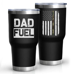 Dad Gifts for Men DAD FUEL Tumbler 30 Oz Stainless Steel Insulated Cup Tumbler Coffee Mug with Lid and Straw Mens Fathers Day Christmas and Birthday Gifts Idea