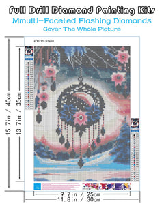 KINPLUB Moonlight Beach Diamond Painting Kits for Adults, 5D Seaside Moon Diamond Art Kits for Beginners, DIY Full Drill Paint with Diamond, Home Wall Decor 12 x 16 Inch