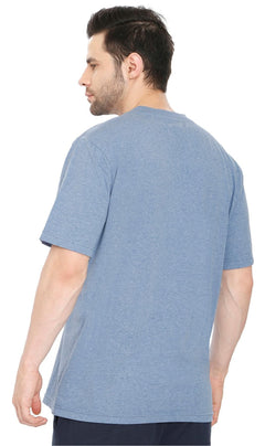 Men's Heavyweight Short Sleeve V-Neck T-Shirt with Chest Pocket