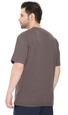 Men's Heavyweight Short Sleeve V-Neck T-Shirt with Chest Pocket