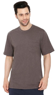 Men's Heavyweight Short Sleeve Crew Neck T-Shirt with Chest Pocket
