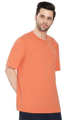 Men's Heavyweight Short Sleeve Crew Neck T-Shirt with Chest Pocket