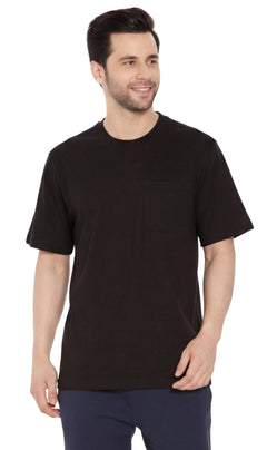 Men's Heavyweight Short Sleeve Crew Neck T-Shirt with Chest Pocket