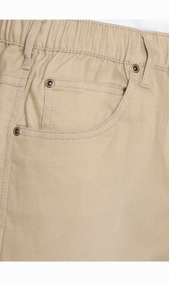 Men's Pull-On Stretch Denim and Twill Shorts — Elastic Waist No Zipper
