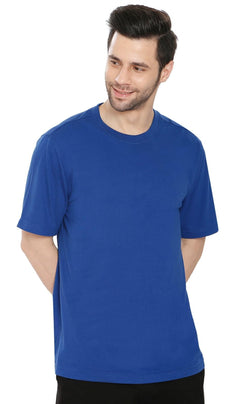 Men's Heavyweight Short Sleeve Crew Neck T-Shirt — Relaxed Fit Solid Color