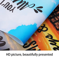 Sunflower Canvas Painting with Motivational Quotes Art
