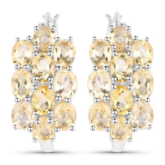 8.32 Carat Genuine Citrine .925 Sterling Silver 3 Piece Jewelry Set (Ring, Earrings, and Pendant w/ Chain)