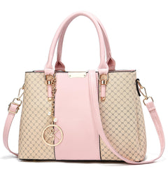 Purse and Handbags for Women 3 Zip Compartments Tote Bag Designer Shoulder Purse Top Handle Satchel Bags