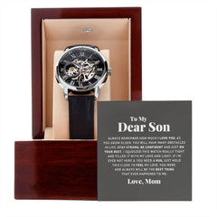 À Mon Cher Fils N'oublie Jamais Que Je T'aime – Montre ajourée