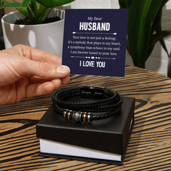 Ton amour n'est pas qu'un sentiment - Bracelet en cuir pour homme