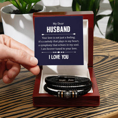 Ton amour n'est pas qu'un sentiment - Bracelet en cuir pour homme
