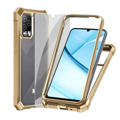 Ailiber for BLU View 5 Pro Case BLU View5 Pro B170D Clear Phone Case Transparent [Anti Yellowing] with [Screen Protector] Dual Layer Shockproof Bumper Silicone Cell Phone Case-Gold