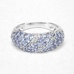 1.48 Carat Genuine Tanzanite .925 Sterling Silver Ring